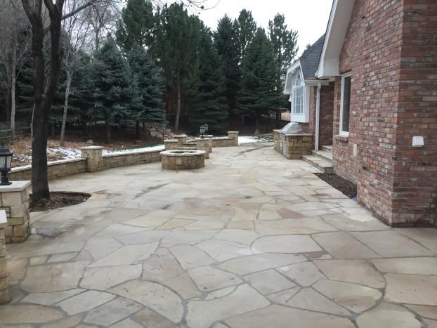 A recent flagstone installation job in the  area